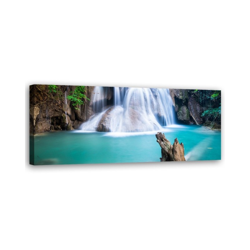 Waterfall in the tropics - canvas painting on canvas | FEEBY