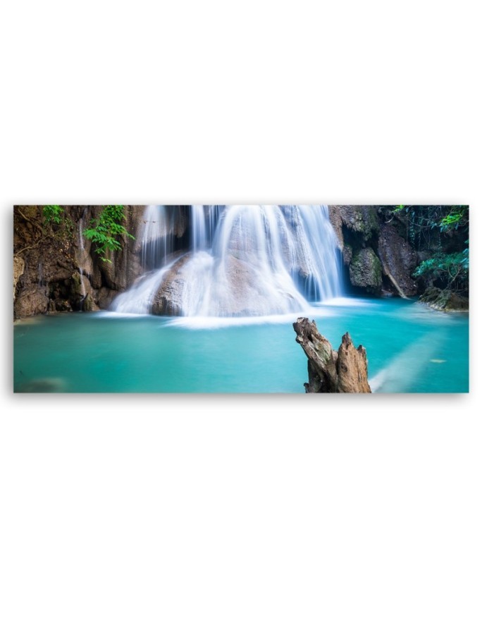 Waterfall in the tropics - canvas painting on canvas | FEEBY
