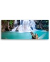 Waterfall in the tropics - canvas painting on canvas | FEEBY