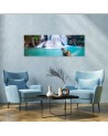 Waterfall in the tropics - canvas painting on canvas | FEEBY