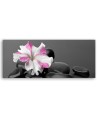 Stones pink flower zen - Decorative canvas picture | FEEBY