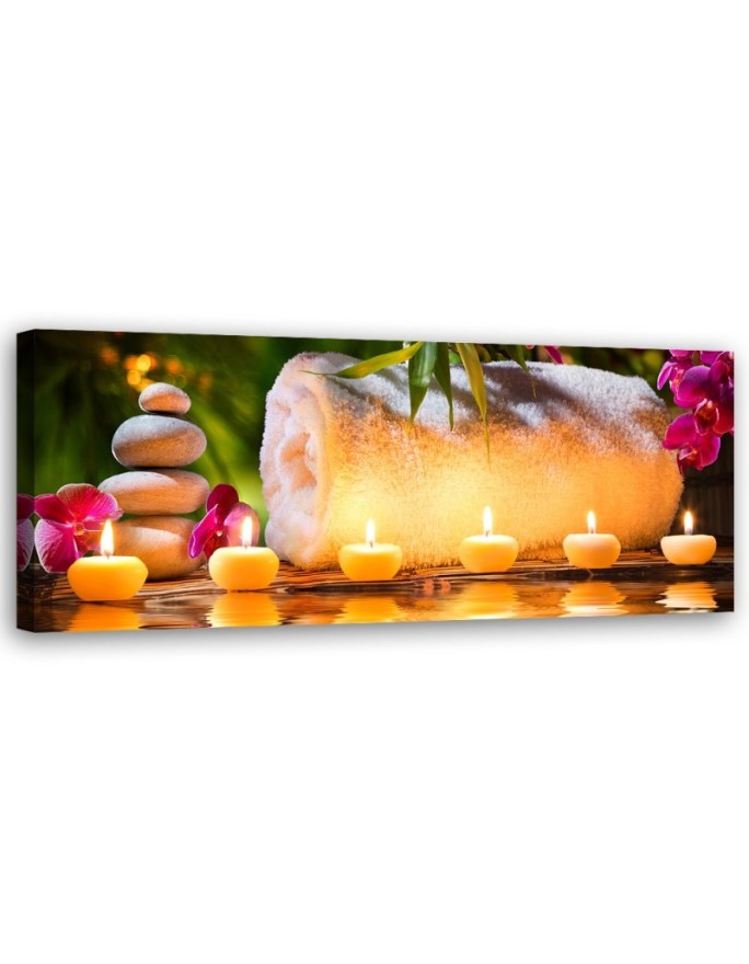 Canvas print Stones Candle