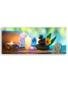 Spa towel candles - Canvas print for the living room | FEEBY