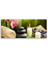 Zen stones flowers - Modern painting for wall | FEEBY