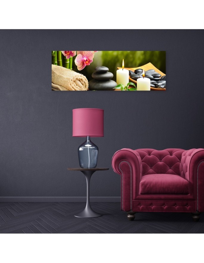 Zen stones flowers - Modern painting for wall | FEEBY