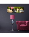 Zen stones flowers - Modern painting for wall | FEEBY