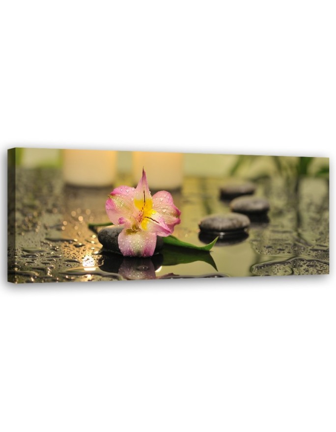 Canvas print Orchid Zen Stones