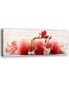 Flowers candles zen red - Wall painting for living room | FEEBY