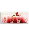Flowers candles zen red - Wall painting for living room | FEEBY