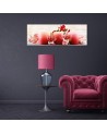 Flowers candles zen red - Wall painting for living room | FEEBY