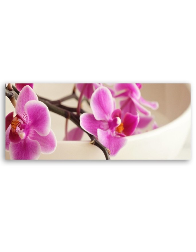 Pink orchid - Canvas painting | FEEBY