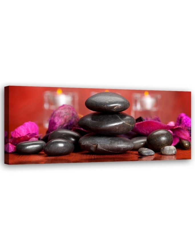 Zen stones on red background - Decorative painting | FEEBY