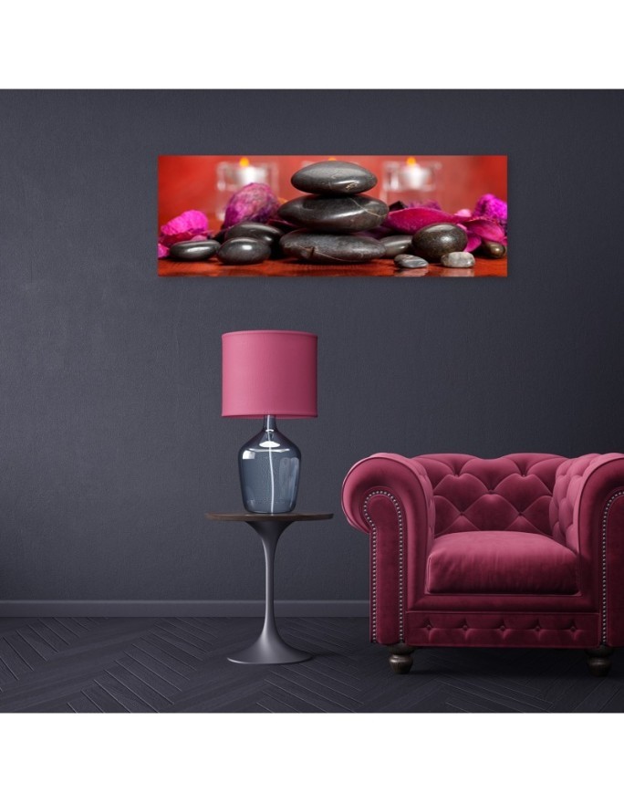 Zen stones on red background - Decorative painting | FEEBY