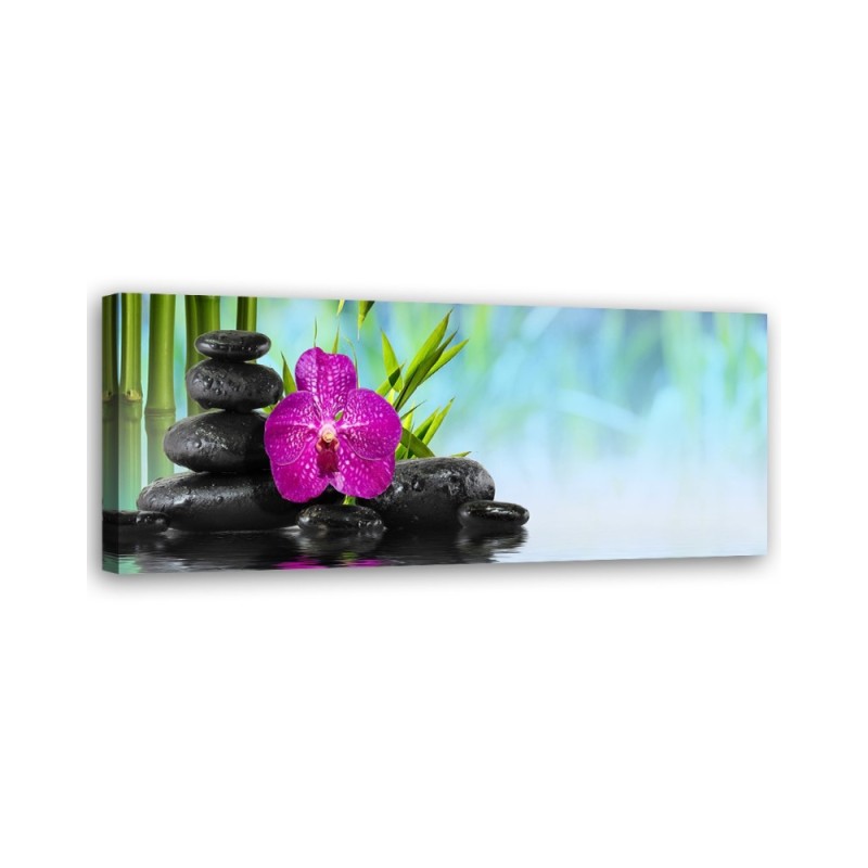 Stones on water zen - Decorative canvas picture | FEEBY