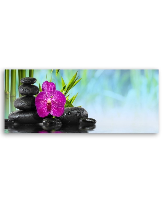 Stones on water zen - Decorative canvas picture | FEEBY