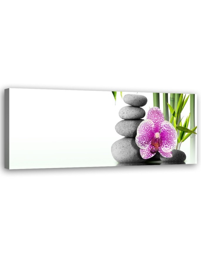 Stones orchid bamboo - Decorative painting for wall | FEEBY