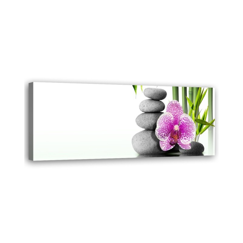 Stones orchid bamboo - Decorative painting for wall | FEEBY