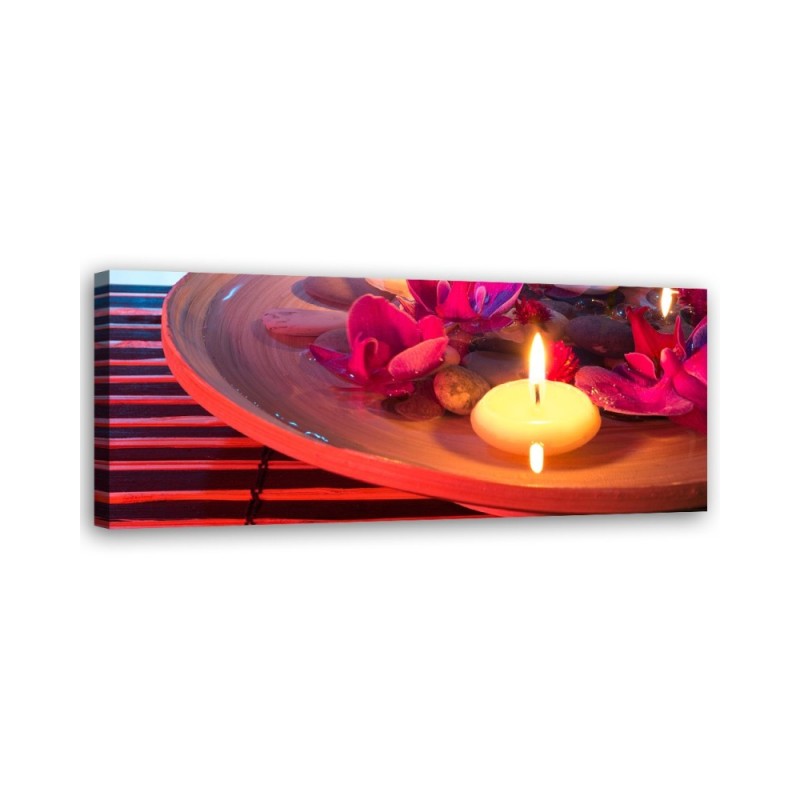 Zen flowers and stones - Canvas print for the living room | FEEBY