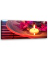 Zen flowers and stones - Canvas print for the living room | FEEBY