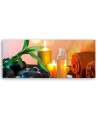 Zen leaf stones candle - Modern painting for wall | FEEBY