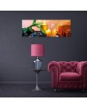 Zen leaf stones candle - Modern painting for wall | FEEBY