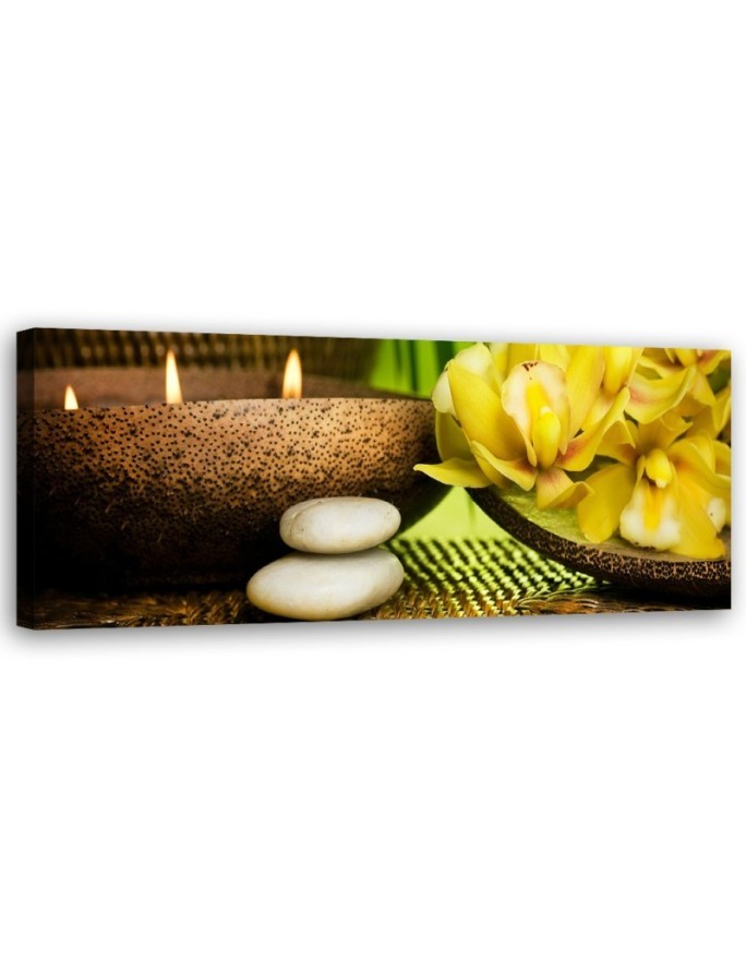 Flowers bamboo candle - Wall painting for living room | FEEBY