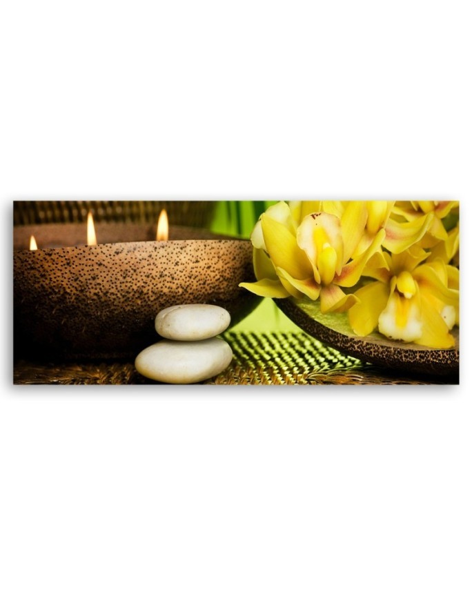 Flowers bamboo candle - Wall painting for living room | FEEBY