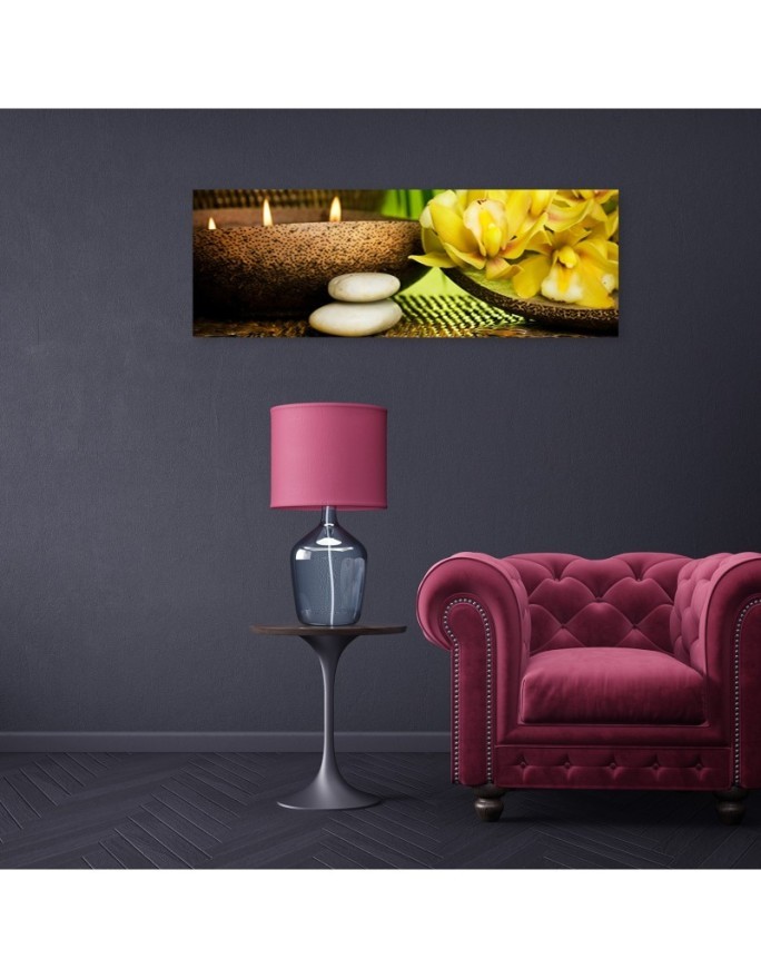 Flowers bamboo candle - Wall painting for living room | FEEBY