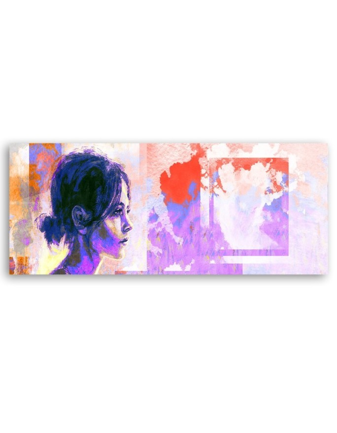 Face of a woman abstract - Image printed on canvas | FEEBY