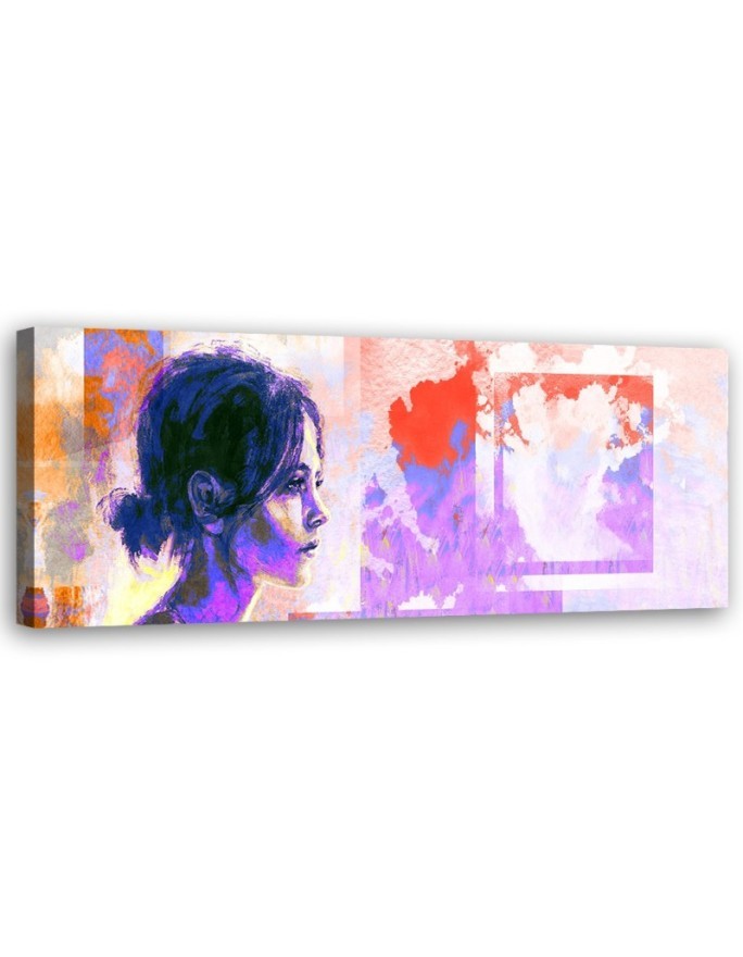 Face of a woman abstract - Image printed on canvas | FEEBY