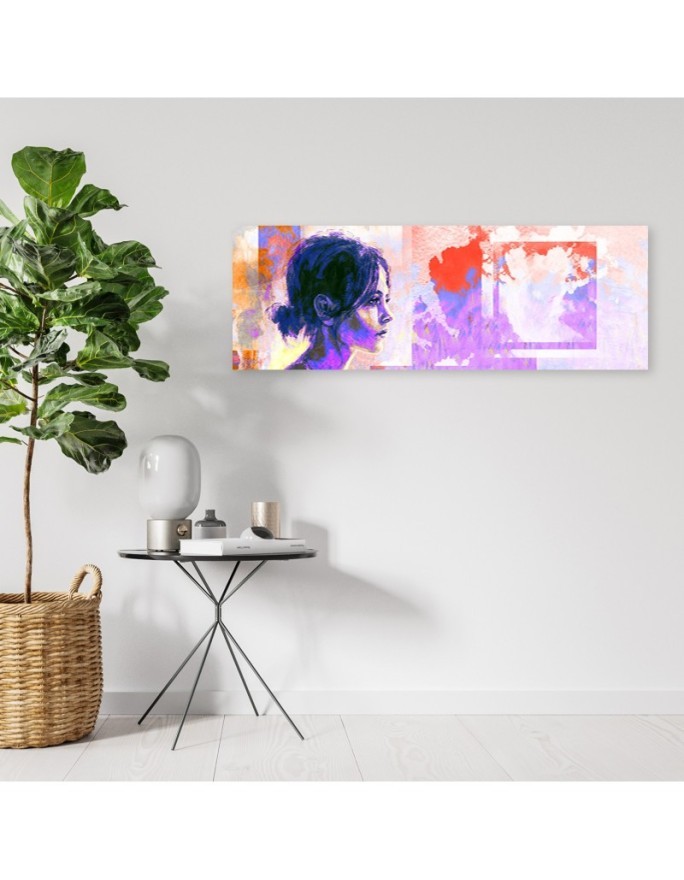 Face of a woman abstract - Image printed on canvas | FEEBY