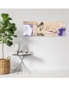 Woman on beige background - canvas painting on canvas | FEEBY