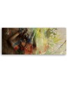 Woman and hummingbirds - Canvas print for the bedroom | FEEBY