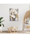 Modern painting for wall - Beige flowers | FEEBY