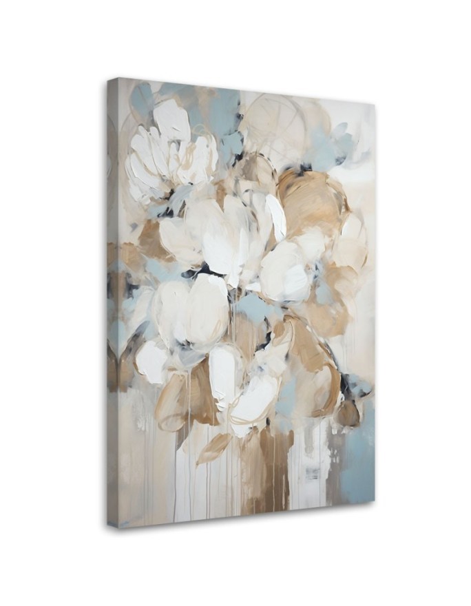 Picture for living room and bedroom - Beige painted flowers | FEEBY