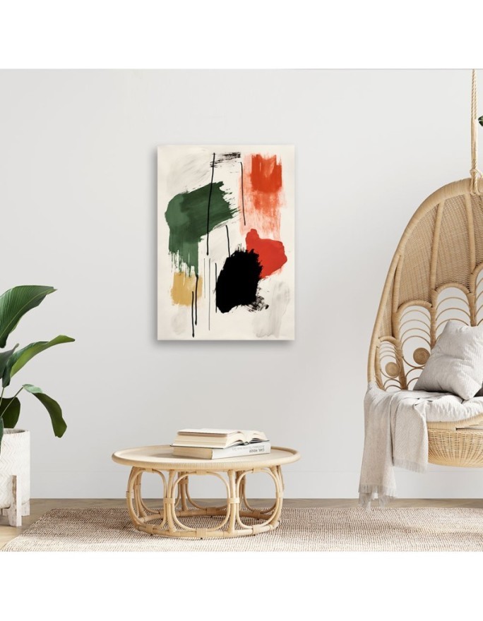 Bedroom wall painting - Abstract colour composition | FEEBY