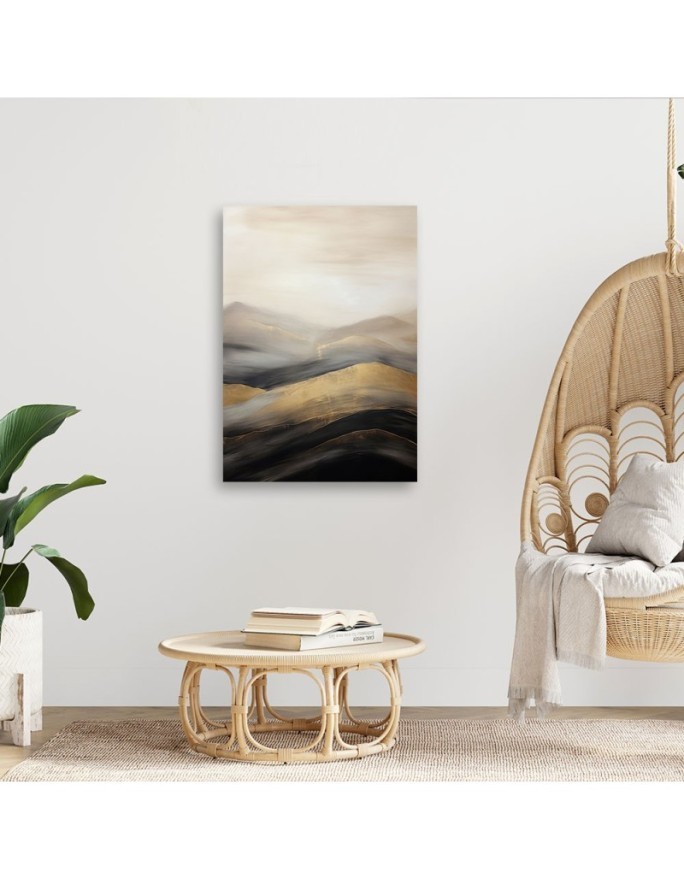 Canvas print - Beige boho mountains | FEEBY