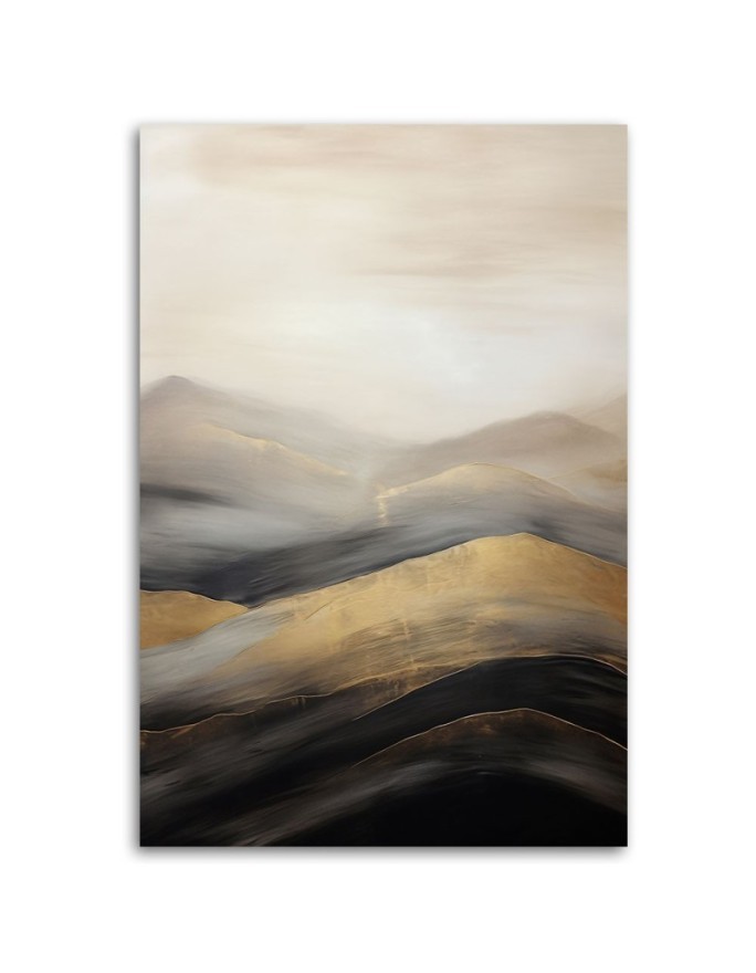 Canvas print - Beige boho mountains | FEEBY