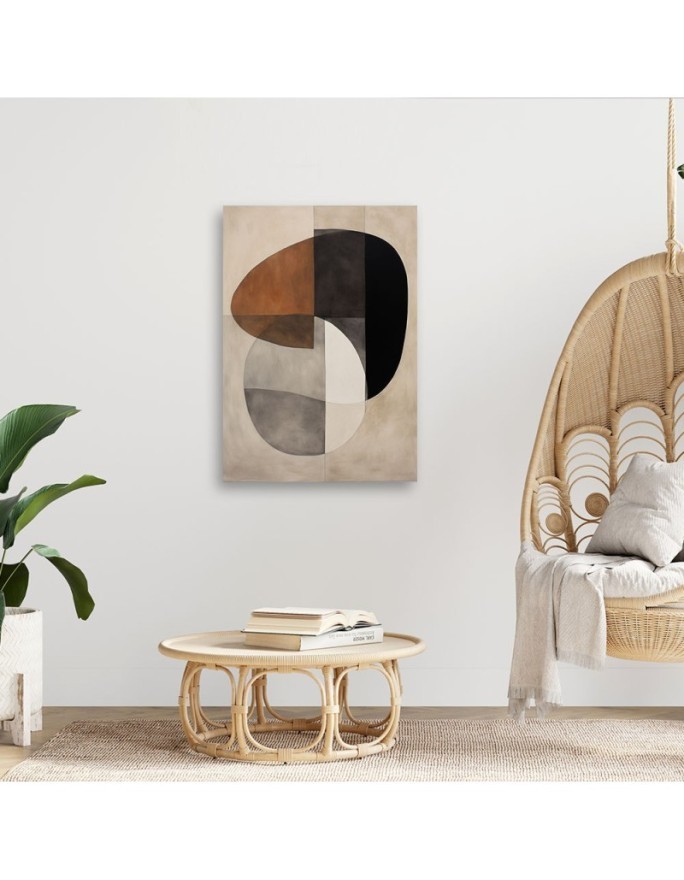 Decorative painting on canvas - Abstract shapes | FEEBY