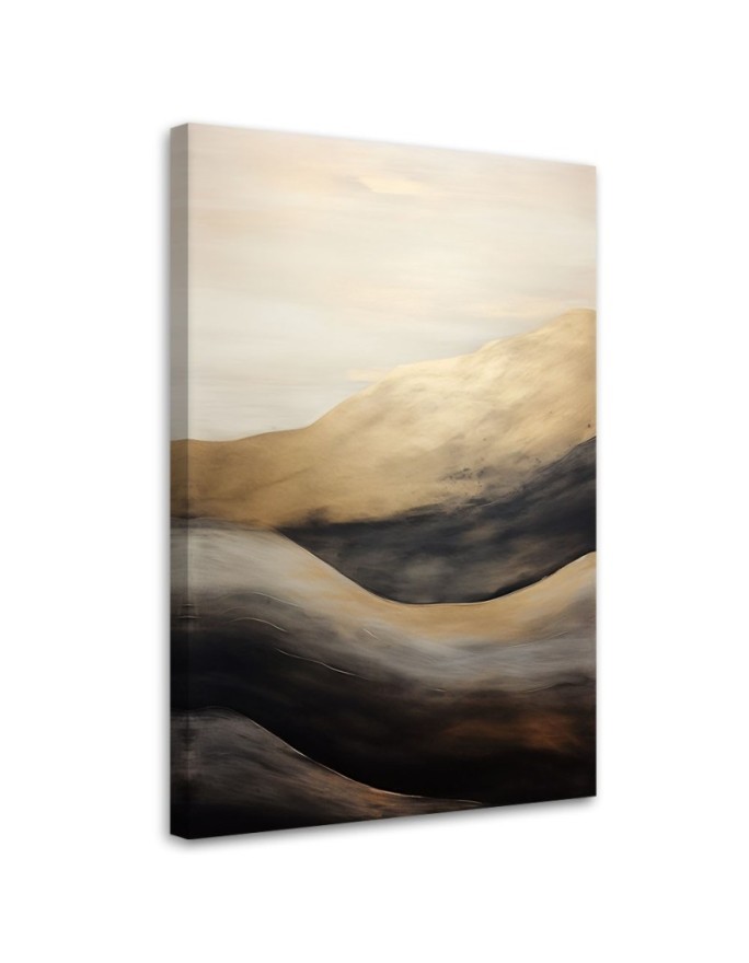 Canvas print for the bedroom - Golden waves | FEEBY