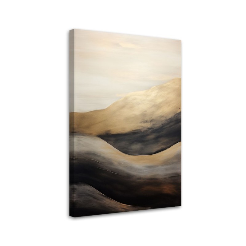 Canvas print for the bedroom - Golden waves | FEEBY