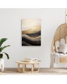 Canvas print for the bedroom - Golden waves | FEEBY