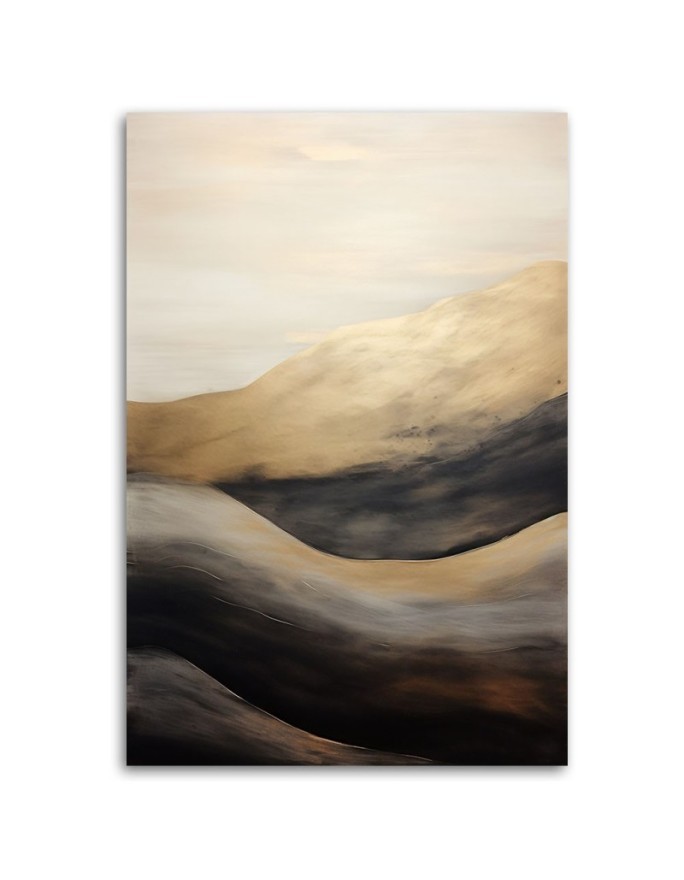 Canvas print for the bedroom - Golden waves | FEEBY