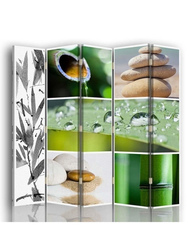 Practical screen - Zen composition with green leaf | FEEBY
