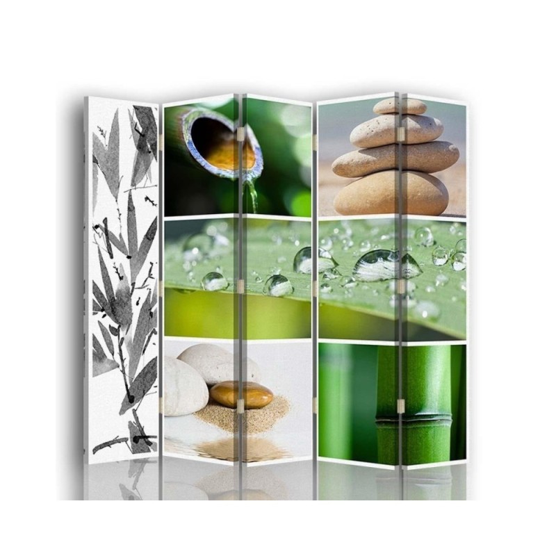 Practical screen - Zen composition with green leaf | FEEBY
