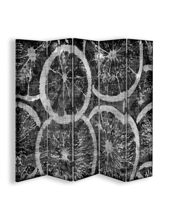 Kitchen screen - Orange slices in black and white | FEEBY