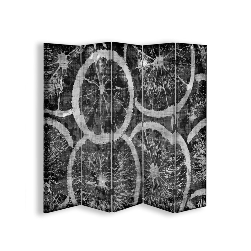Kitchen screen - Orange slices in black and white | FEEBY