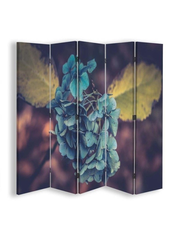 room divider - Macro scale turquoise flower | FEEBY