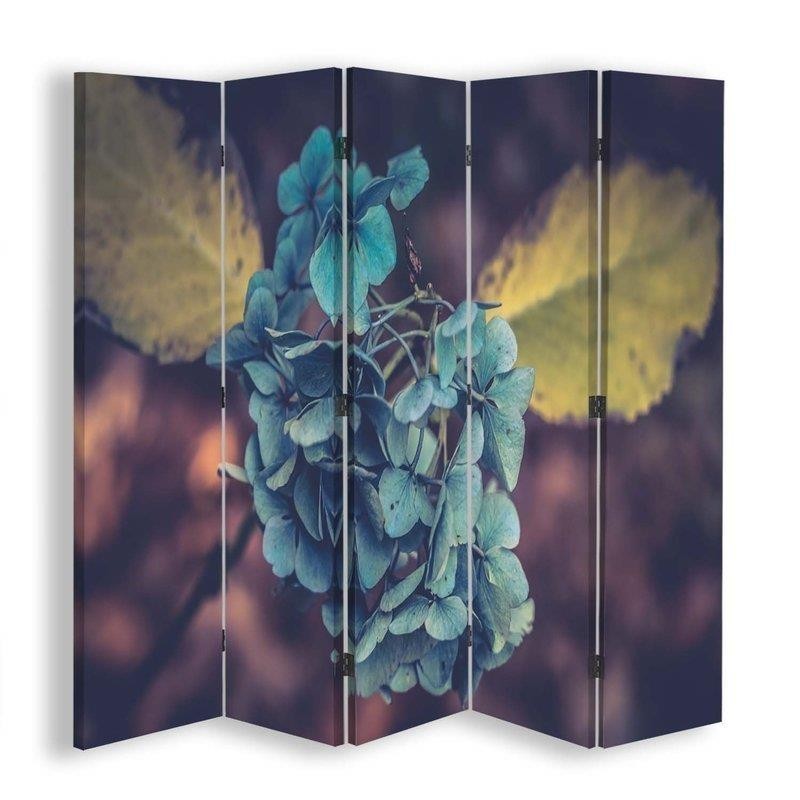 room divider - Macro scale turquoise flower | FEEBY