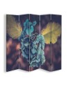 room divider - Macro scale turquoise flower | FEEBY